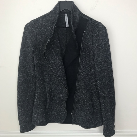 Fabletics Calypso Jacket Tweed Asymmetrical Zip XS - Picture 9 of 16